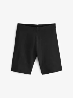 Black Longer Length 5 Pack Cotton Rich Stretch Cycle Shorts (3-16yrs)