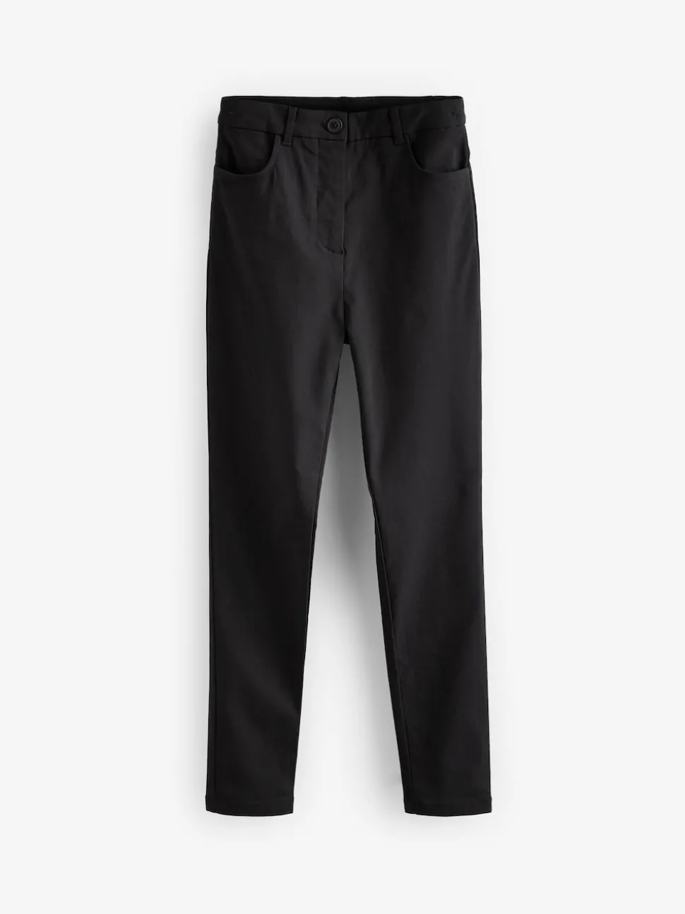 Black Longer Length Skinny Fit Stretch High Waist School Trousers (9-18yrs)