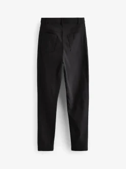 Black Longer Length Skinny Fit Stretch High Waist School Trousers (9-18yrs)