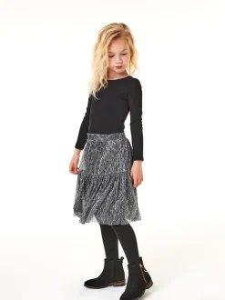 Black Long Sleeve Ribbed Top (3-16yrs)