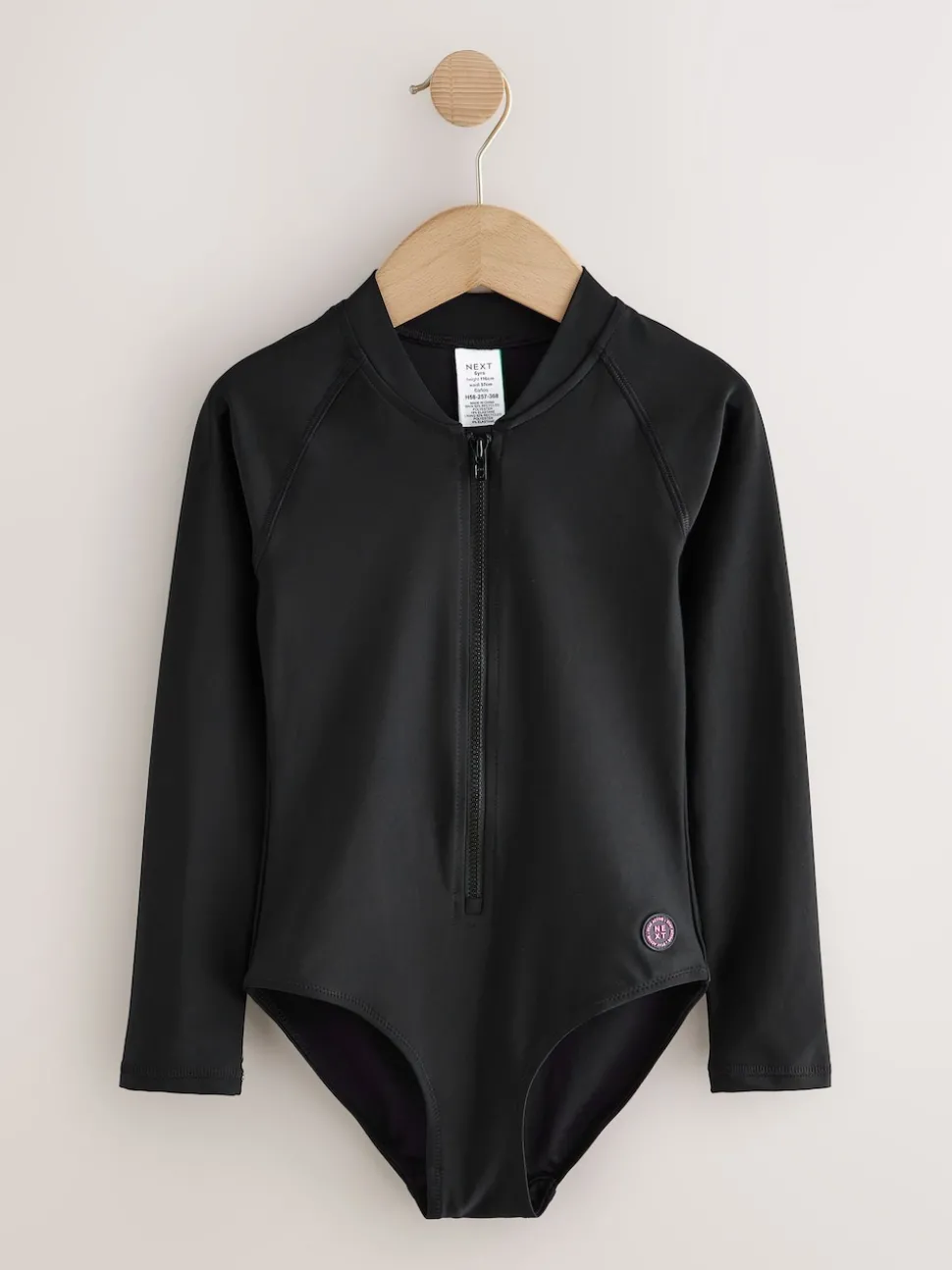 Black Long Sleeve Sunsafe Swimsuit (3mths-16yrs)