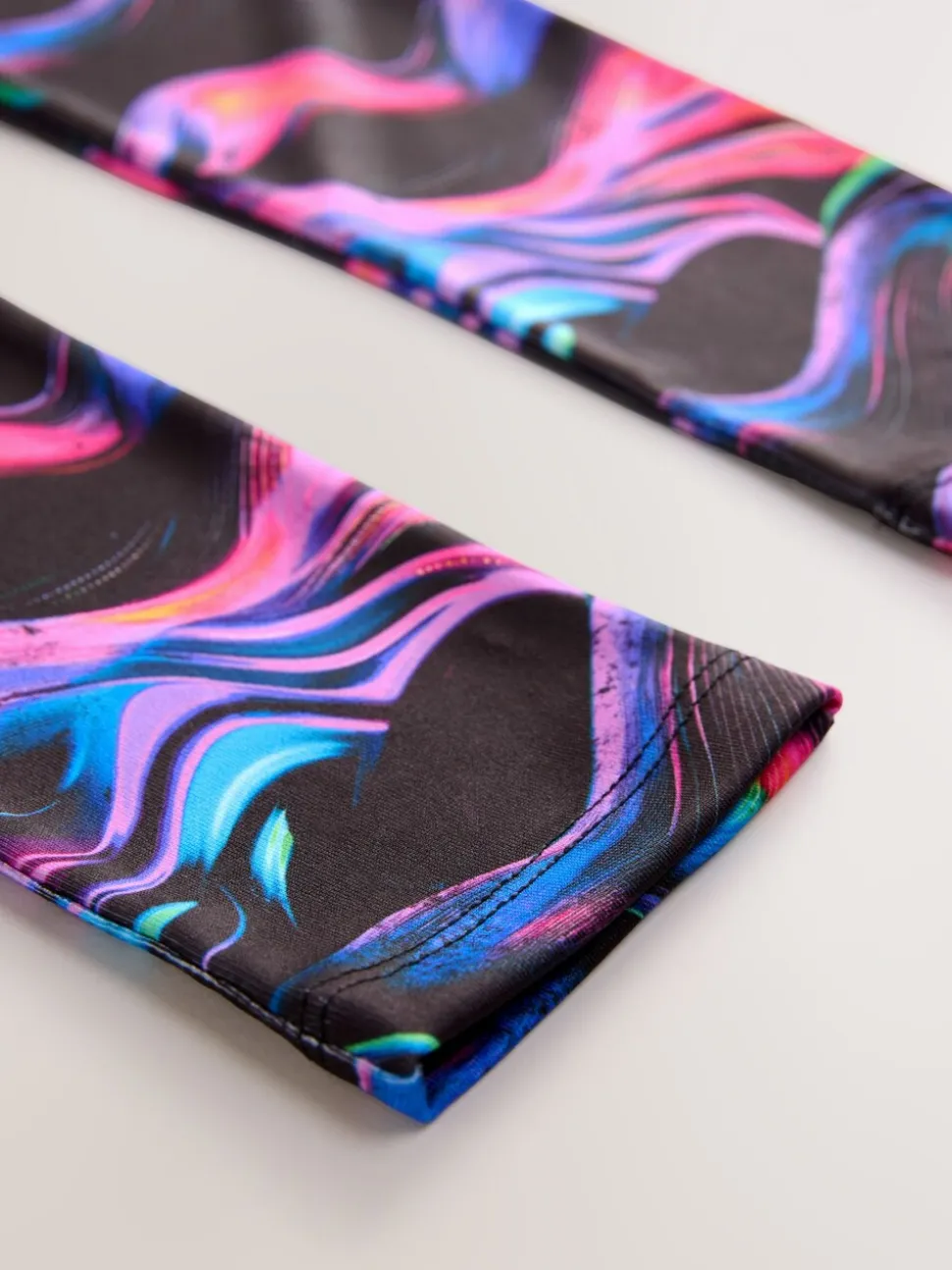 Black Multi Wave Sports Leggings (3-16yrs)