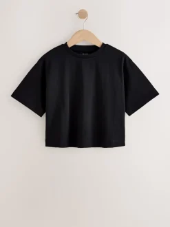 Black Oversized Heavyweight Boxy T-Shirt (3-16yrs)