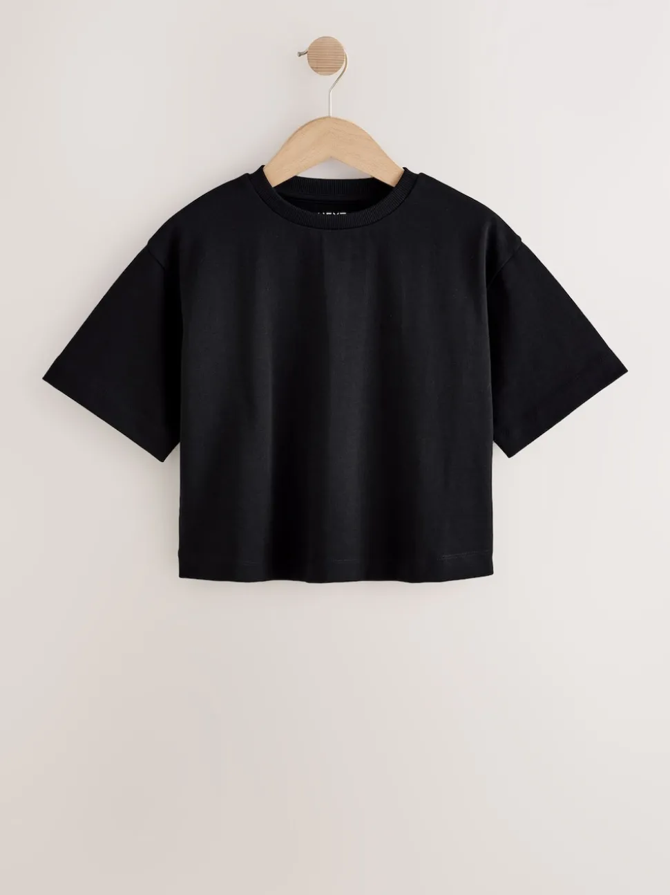 Black Oversized Heavyweight Boxy T-Shirt (3-16yrs)