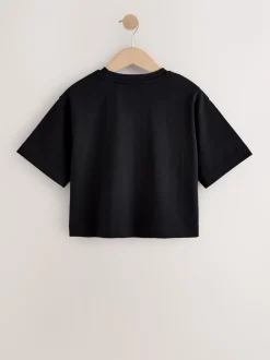 Black Oversized Heavyweight Boxy T-Shirt (3-16yrs)
