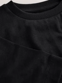 Black Oversized Heavyweight Boxy T-Shirt (3-16yrs)