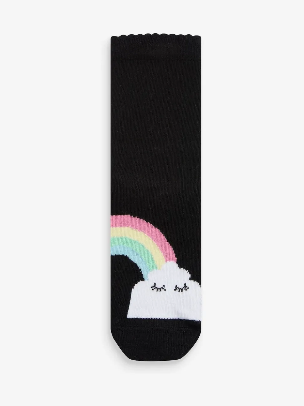 Black 5 Pack Cotton Rich Character Ankle School Socks