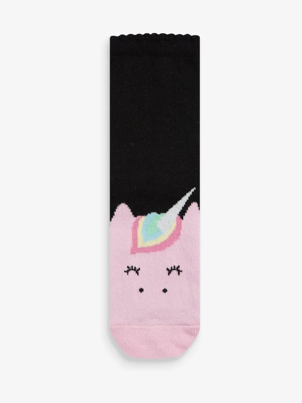 Black 5 Pack Cotton Rich Character Ankle School Socks