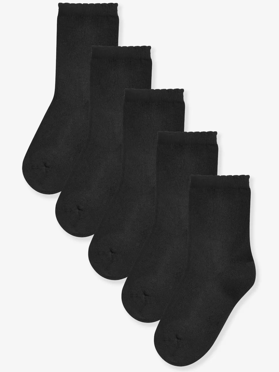 Black 5 Pack Cotton Rich Cushioned Sole Ankle Socks