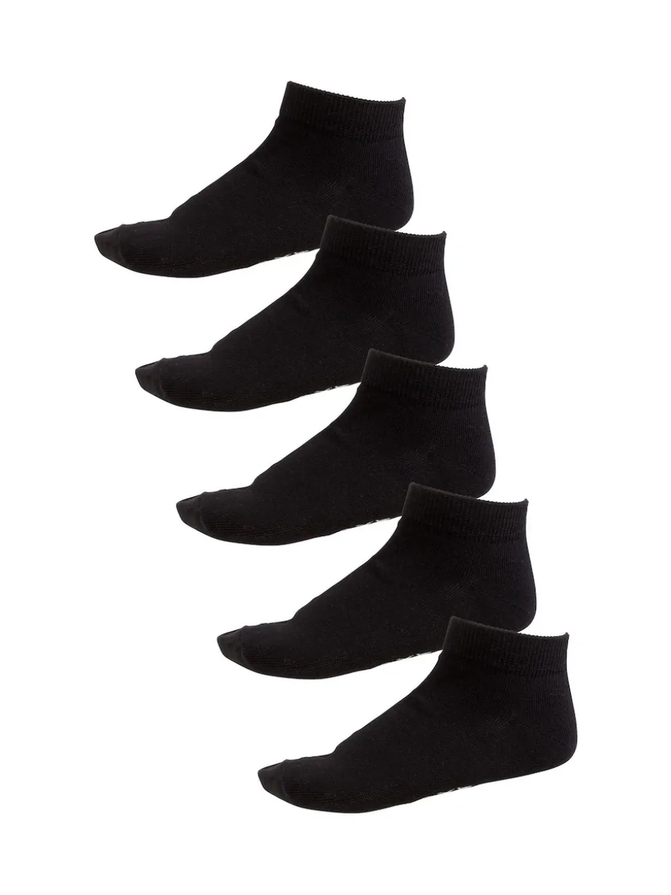 Black 5 Pack Cotton Rich Trainer Socks