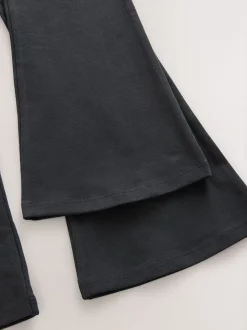 Black 2 Pack Flared Leggings (3-16yrs)