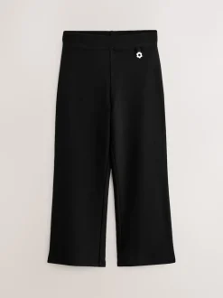 Black 2 Pack Pull-On Cotton Rich Stretch Boot Cut School Trousers (3-17yrs)