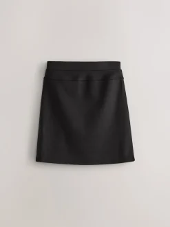 Black 2 Pack Pull-On Jersey Stretch School Pencil Skirts (3-17yrs)