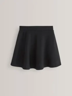 Black 2 Pack Pull-On Jersey Stretch School Skater Skirts (3-17yrs)