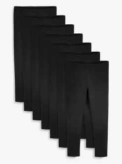Black 7-Pack School Leggings (3-16yrs)