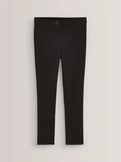 Black 2 Pack Skinny Stretch School Trousers (3-17yrs)