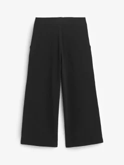 Black 1 Pack Wide Leg Jersey Trousers (3-16yrs)