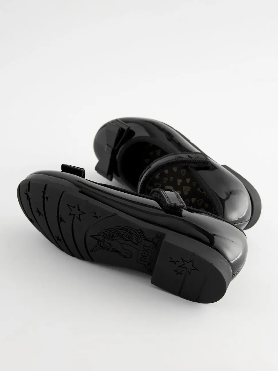Black Patent Standard Fit (F) School Leather Bow Mary Jane Shoes