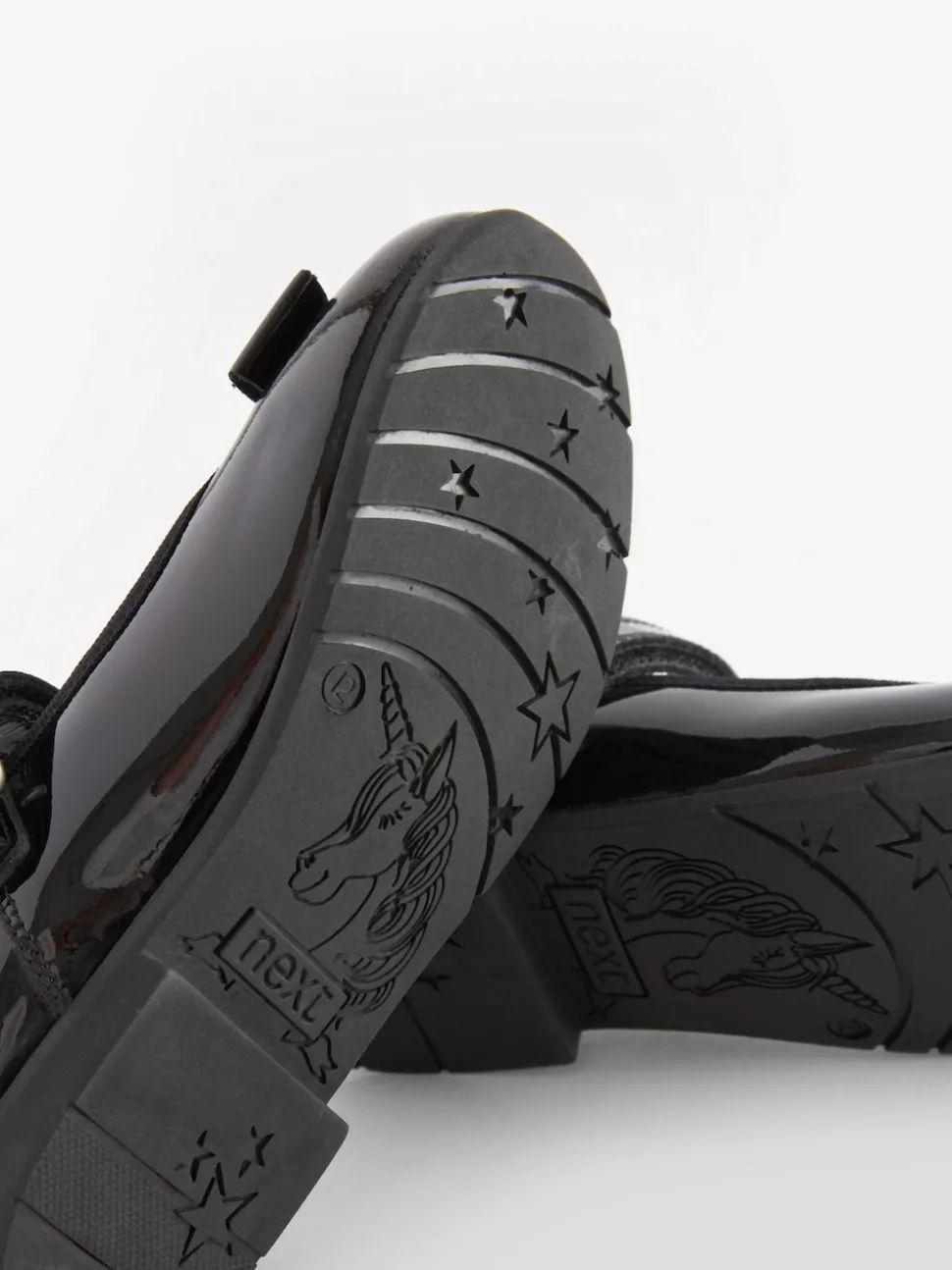 Black Patent Standard Fit (F) School Leather Bow Mary Jane Shoes