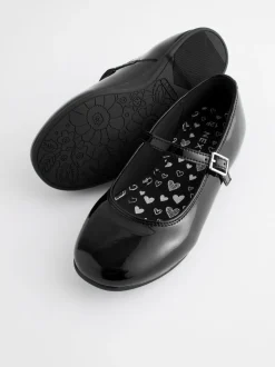 Black Patent Wide Fit (G) Leather Mary Jane School Shoes
