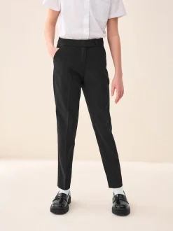 Black Plain Front School Trousers (3-18yrs)