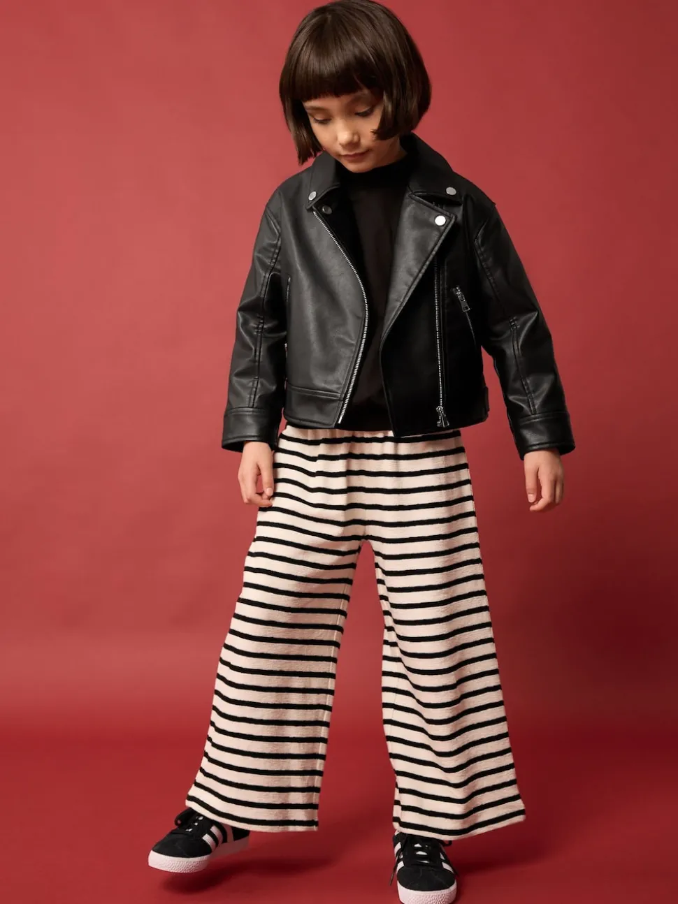 Black PU Biker Jacket (3-16yrs)
