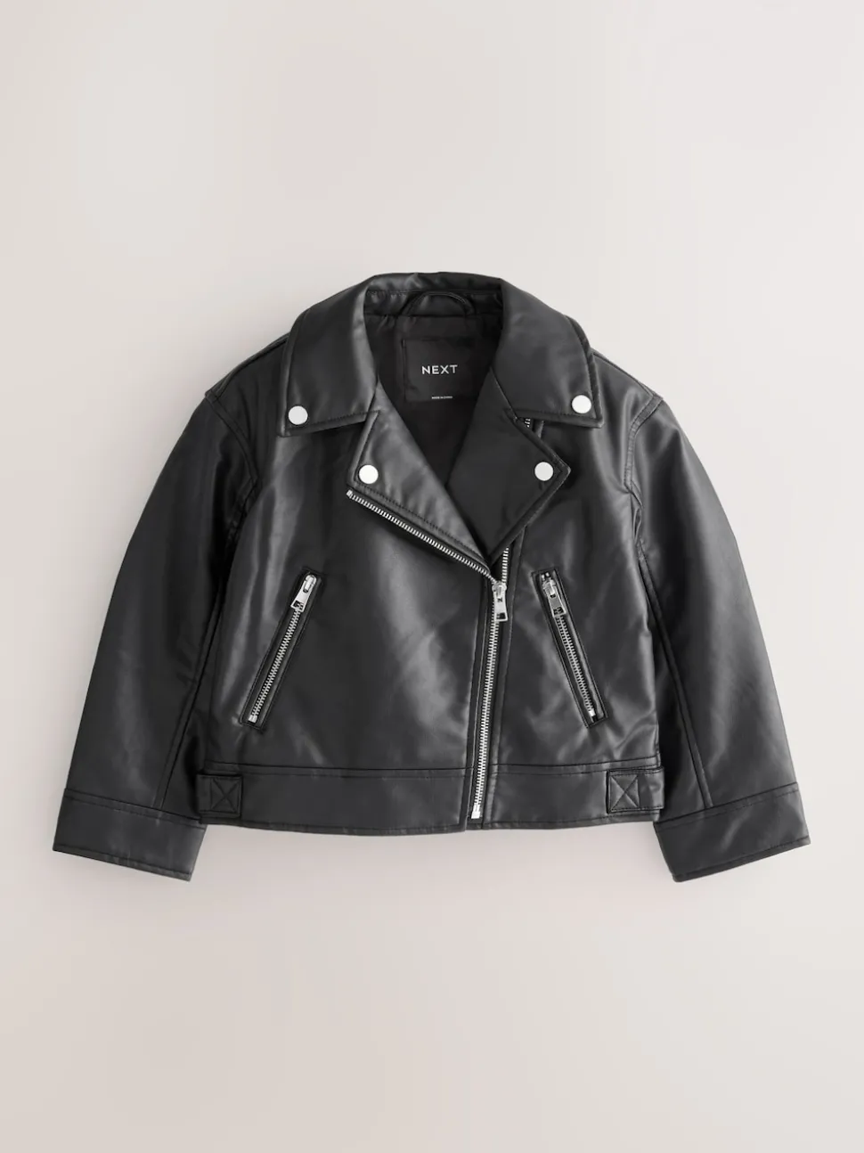 Black PU Biker Jacket (3-16yrs)
