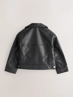 Black PU Biker Jacket (3-16yrs)