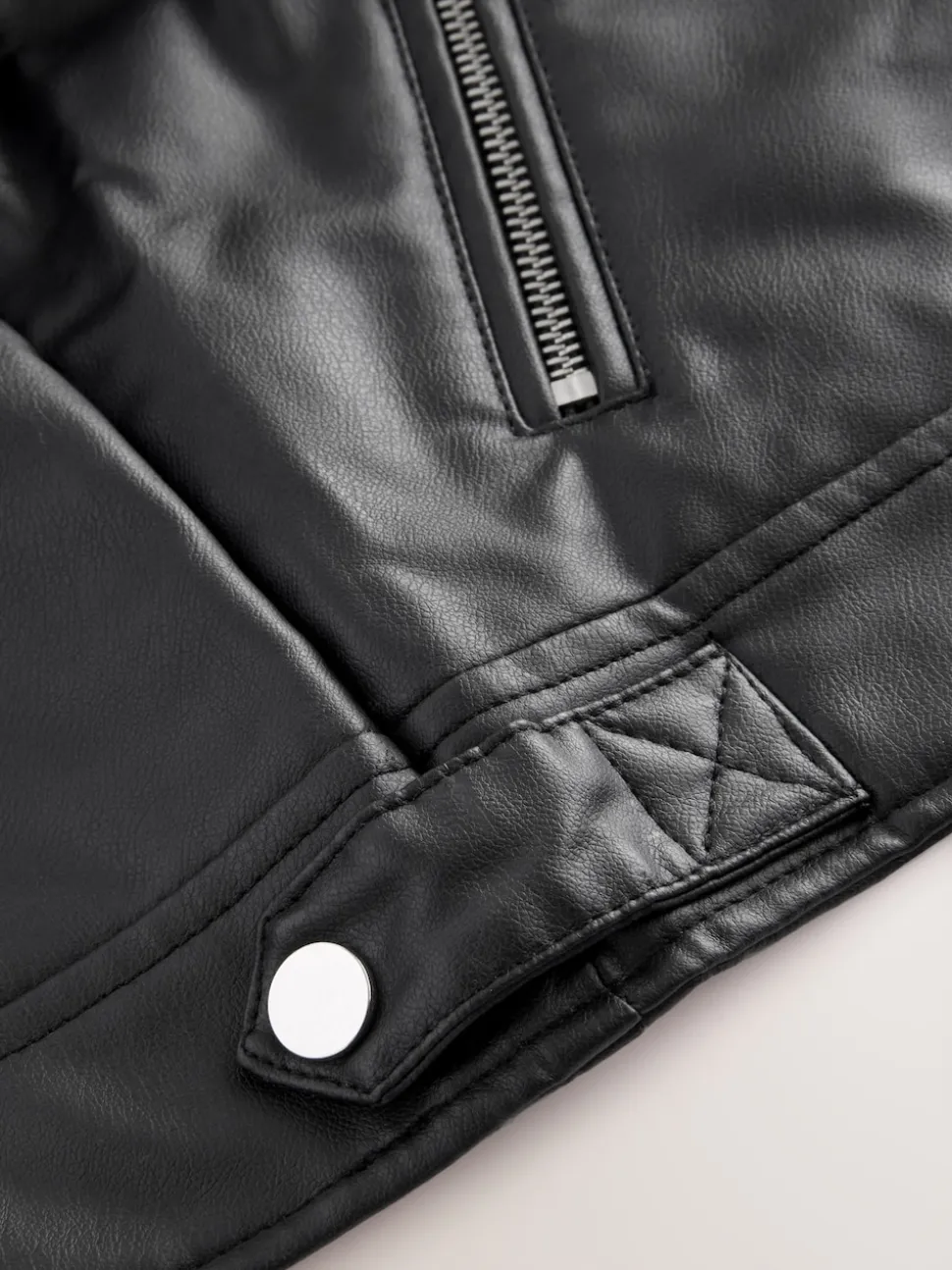 Black PU Biker Jacket (3-16yrs)