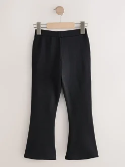Black Pull-On Cotton Rich Stretch Flared School Trousers (3-17yrs)