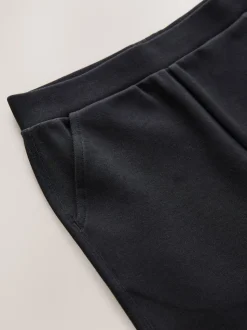 Black Pull-On Cotton Rich Stretch Flared School Trousers (3-17yrs)