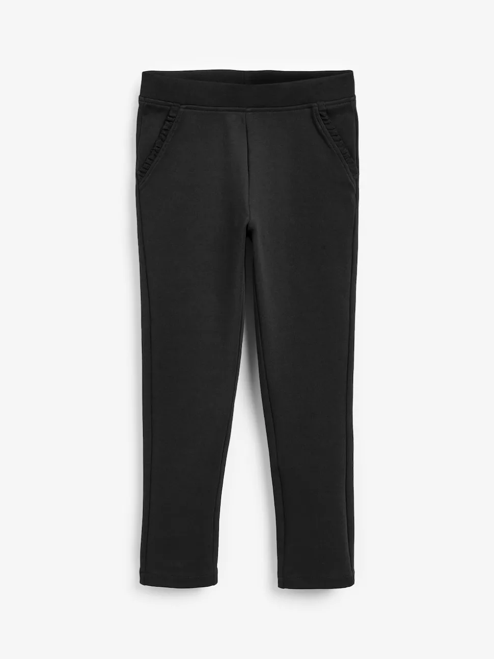 Black Pull-On Cotton Rich Stretch School Trousers (3-16yrs)