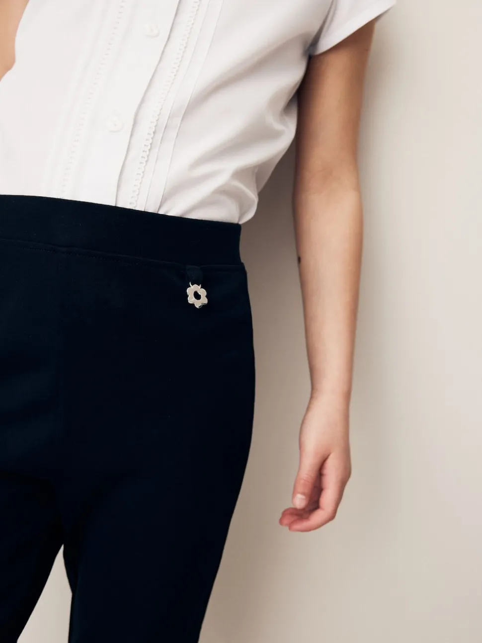 Black Pull-On Cotton Rich Stretch School Trousers (3-16yrs)