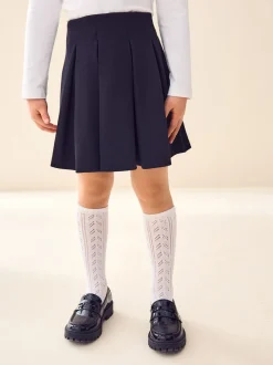 Black Pull on Jersey Stretch Pleated School Skirt (3-17yrs)