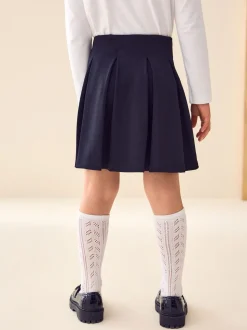 Black Pull on Jersey Stretch Pleated School Skirt (3-17yrs)