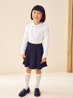 Black Pull on Jersey Stretch Pleated School Skirt (3-17yrs)