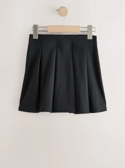 Black Pull on Jersey Stretch Pleated School Skirt (3-17yrs)