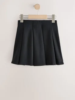 Black Pull on Jersey Stretch Pleated School Skirt (3-17yrs)
