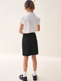 Black Pull-On Jersey Stretch School Pencil Skirt (3-18yrs)