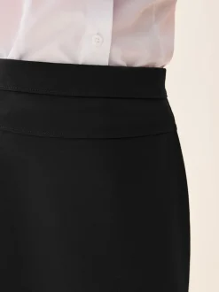Black Pull-On Jersey Stretch School Pencil Skirt (3-18yrs)
