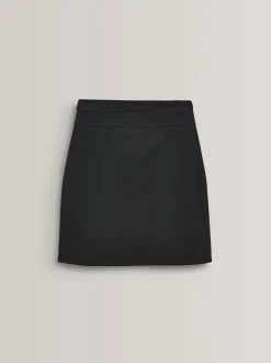 Black Pull-On Jersey Stretch School Pencil Skirt (3-18yrs)