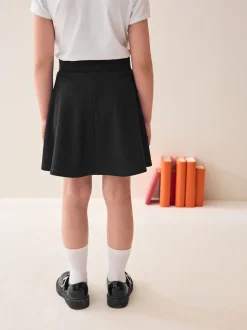 Black Pull-On School Skort with Jersey Stretch (3-17yrs)