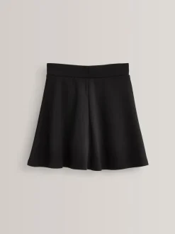 Black Pull-On School Skort with Jersey Stretch (3-17yrs)