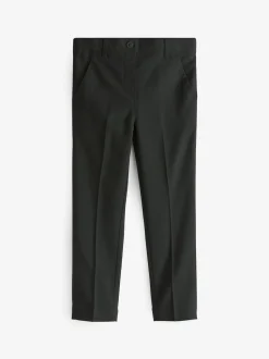 Black Pull-On Waist Plain Front School Trousers (3-17yrs)