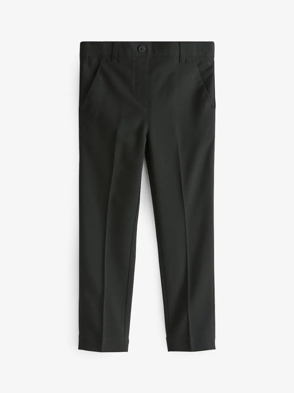 Black Pull-On Waist Plain Front School Trousers (3-17yrs)