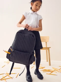 Black Quilted Backpack