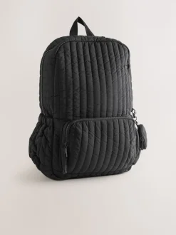 Black Quilted Backpack