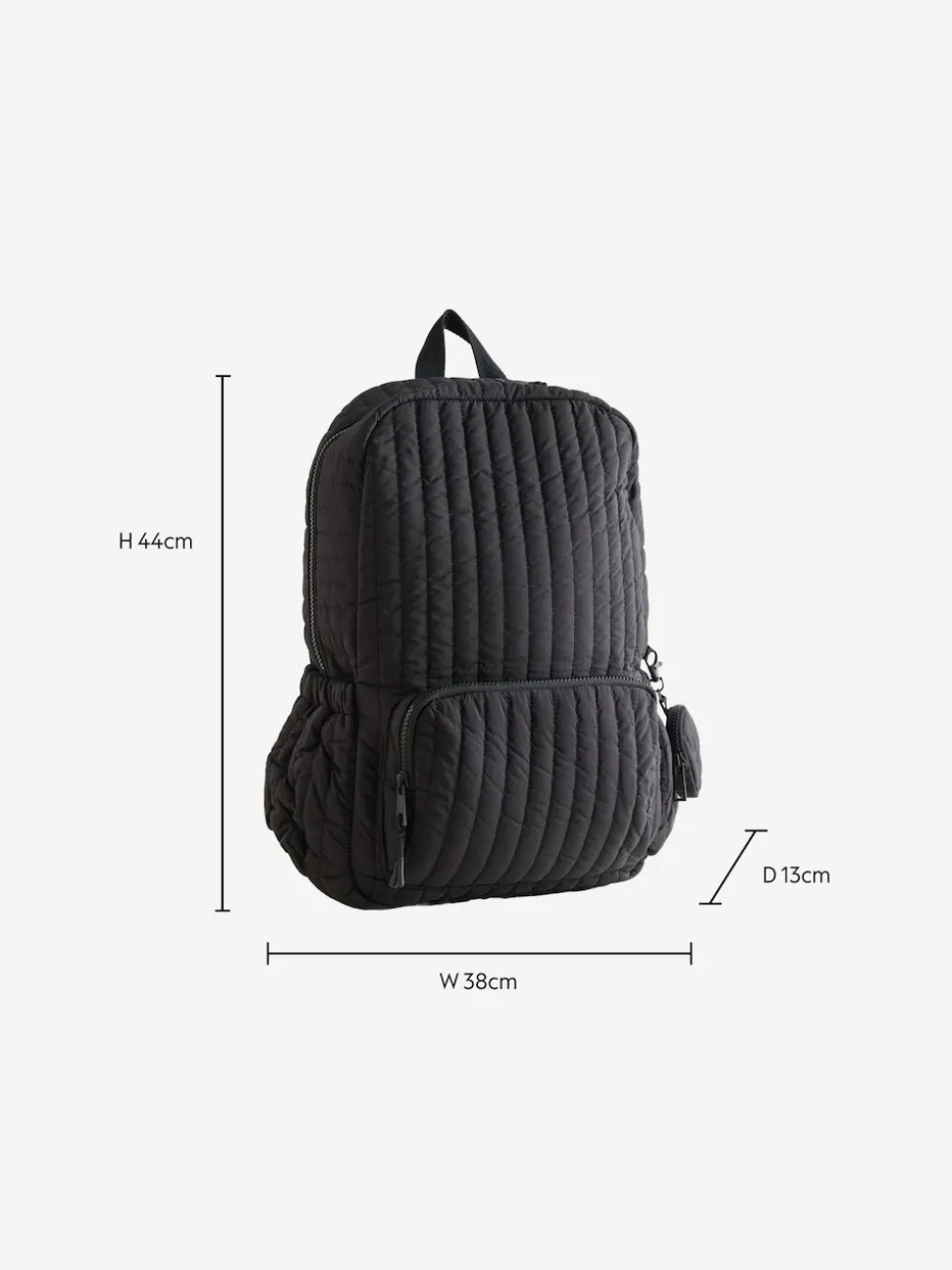 Black Quilted Backpack