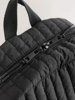 Black Quilted Backpack