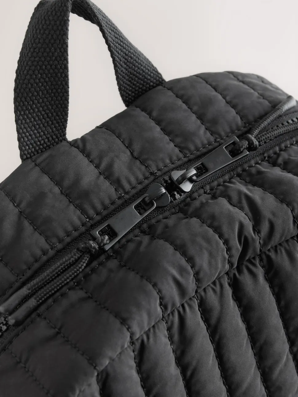 Black Quilted Backpack